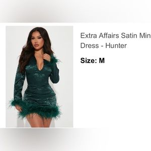 Satin Dress 👗 ( Hunter Green 💚)